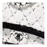 CHANEL 24P Spring/Summer CF chainwear, leather chainwear, single-shoulder crossbody woven tweed handbag, small size for women, black and white