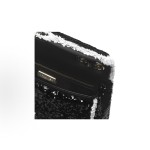 CHANEL 25K Double C logo flap bag with sequins and metal crossbody single-shoulder bag for women, black and white
