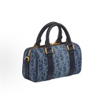 DIOR Groove 16 Adjustable and detachable shoulder strap zipper opening and closing single-shoulder crossbody handbag, mini women\'s blue