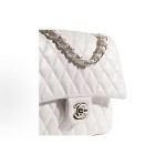 CHANEL Classic Flap CF 21S chain bag, crossbody bag, white
