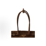 PRADA Bonnie soft lux series single-shoulder handbag, medium size for women, cocoa brown