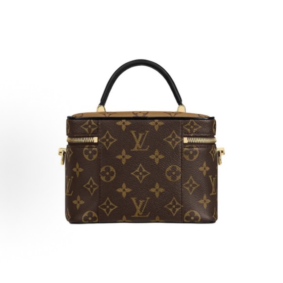LOUIS VUITTON Vanity Versatile portable makeup Bag and toiletry bag, small size, brownish