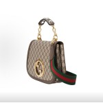 GUCCI Blondie single-shoulder crossbody handbag, medium size for women in brown