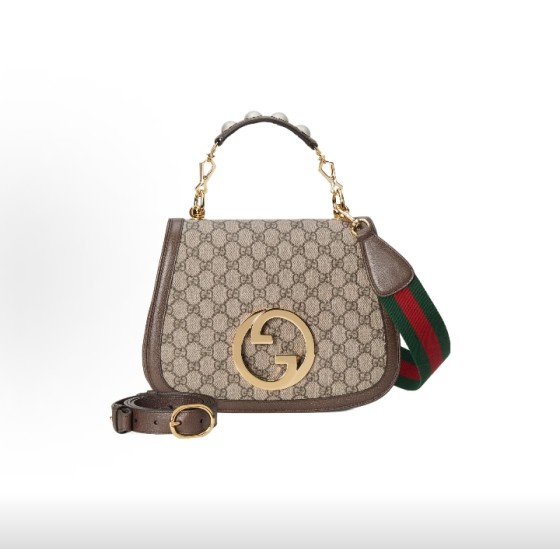 GUCCI Blondie single-shoulder crossbody handbag, medium size for women in brown