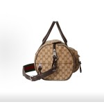 GUCCI single-shoulder crossbody hand-held travel bag, medium size for men, dark brown