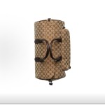 GUCCI single-shoulder crossbody hand-held travel bag, medium size for men, dark brown