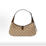 GUCCI Jackie Slim single-shoulder bag, small size for women, sand color and brown