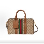 GUCCI Ophidia handbag, medium size for women, beige and brown