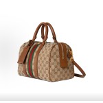 GUCCI Ophidia handbag, medium size for women, beige and brown