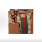 GUCCI Ophidia handbag, medium size for women, beige and brown