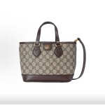 GUCCI Ophidia mini women\'s single-shoulder crossbody handbag in beige and ebony