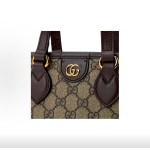 GUCCI Ophidia mini women\'s single-shoulder crossbody handbag in beige and ebony