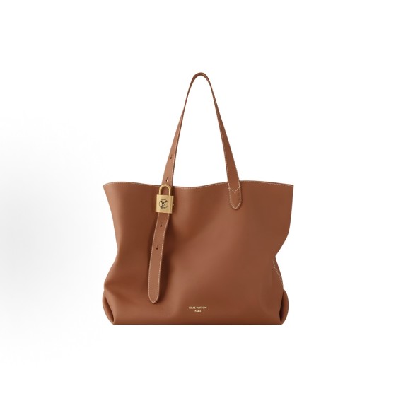 LOUIS VUITTON LOW KEY CABAS (MM Three colors) Chocolate Cognac Brown Grayish green