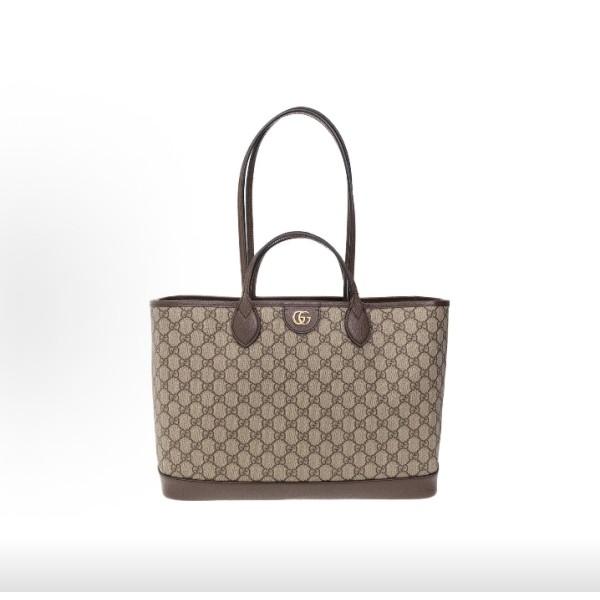 GUCCI Ophidia Tote bag, shopping bag, handbag, medium size for women, brown