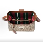 GUCCI Padlock shoulder bag medium-sized for women in beige and dark brown
