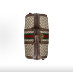 GUCCI Savoy adjustable shoulder strap zipper opening and closing hand-held crossbody travel bag, large men\'s style, beige and brown