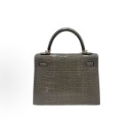 HERMES Kelly 25 Gold buckle Kelly Bag single-shoulder handbag 25 Women 81 Gris Tourterelle Grey