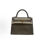 HERMES Kelly 25 Gold buckle Kelly Bag single-shoulder handbag 25 Women 81 Gris Tourterelle Grey