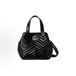 GUCCI Marmont iconic double G logo Tote bag, shopping bag, medium-sized handbag, women\'s black