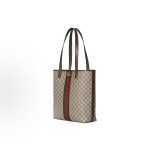 GUCCI Ophidia vintage interwoven letter-patterned Tote bag, shopping bag, single-shoulder bag, medium-sized men\'s style, beige and brown