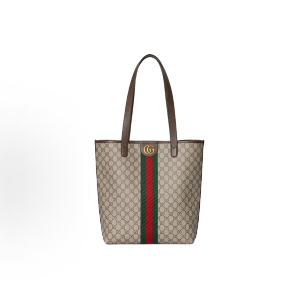 GUCCI Ophidia vintage interwoven letter-patterned Tote bag, shopping bag, single-shoulder bag, medium-sized men\'s style, beige and brown