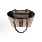GUCCI Ophidia vintage interwoven letter-patterned Tote bag, shopping bag, single-shoulder bag, medium-sized men\'s style, beige and brown