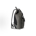 GUCCI Ophidia gold combination Double G logo backpack for men in large size, grey and black