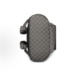 GUCCI Ophidia gold combination Double G logo backpack for men in large size, grey and black