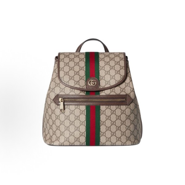 GUCCI Ophidia hardware accessories backpack medium-sized for women in beige and brown