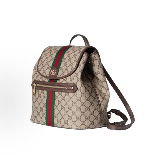 GUCCI Ophidia hardware accessories backpack medium-sized for women in beige and brown