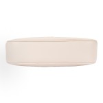 GUCCI Aphrodite gold logo crescent moon bag, hand-held shoulder bag, small size for women, white