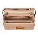 GUCCI Siena golden Black Chicken accessory handbag, medium size for women, pink and beige