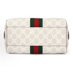 GUCCI Ophidia detachable shoulder strap zipper opening and closing GG Supreme single-shoulder crossbody handbag mini women\'s beige and white