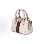 GUCCI Ophidia detachable shoulder strap zipper opening and closing GG Supreme single-shoulder crossbody handbag mini women\'s beige and white