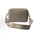 PRADA brand logo zipper opening crossbody single-shoulder bag, small size for women, clay grey