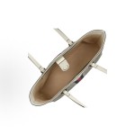 GUCCI Ophidia monogram Logo Gold label red and blue woven strap Tote bag Tote bag, hand and shoulder bag, women\'s style, ebony color and white