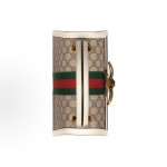 GUCCI Queen Margaret series metal bee-decorated monogram Logo single-shoulder crossbody handbag for women, in ebony and white