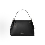 GUCCI GG Emblem adjustable shoulder strap zipper opening and closing hand-held shoulder bag for women, large size, black