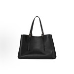 GUCCI GG Emblem brand logo magnetic clasp hand-held shoulder bag, medium size for women, black