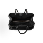 GUCCI GG Emblem brand logo magnetic clasp hand-held shoulder bag, medium size for women, black