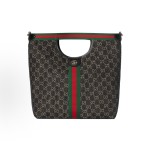 GUCCI Giglio brand logo Tote bag, shopping bag, crossbody bag, handbag, large men\'s size, black and white