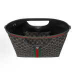 GUCCI Giglio brand logo Tote bag, shopping bag, crossbody bag, handbag, large men\'s size, black and white