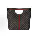 GUCCI Giglio brand logo Tote bag, shopping bag, crossbody bag, handbag, large men\'s size, black and white