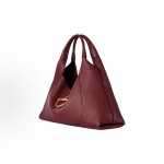 GUCCI Softbit series features a patchwork design with gold hardware, a large women\'s backpack and handbag in encore red