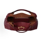GUCCI Softbit series features a patchwork design with gold hardware, a large women\'s backpack and handbag in encore red