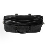 GUCCI GG Emblem double G printed embossed pattern briefcase, large men\'s black