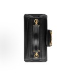 GUCCI Horsebit 1955 Gold combination piece horse bit buckle single-shoulder handbag, small size for women, black