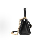 GUCCI Horsebit 1955 Gold combination piece horse bit buckle single-shoulder handbag, small size for women, black