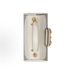 GUCCI Horsebit 1955 Shiny gold metal-decorated chain single-shoulder crossbody handbag mini Women\'s white with ebony color