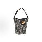 DIOR 30 Montaigne detachable and adjustable chain shoulder strap flip lid open bucket bag, bill of lading shoulder bag, mini women\'s Edition, blue